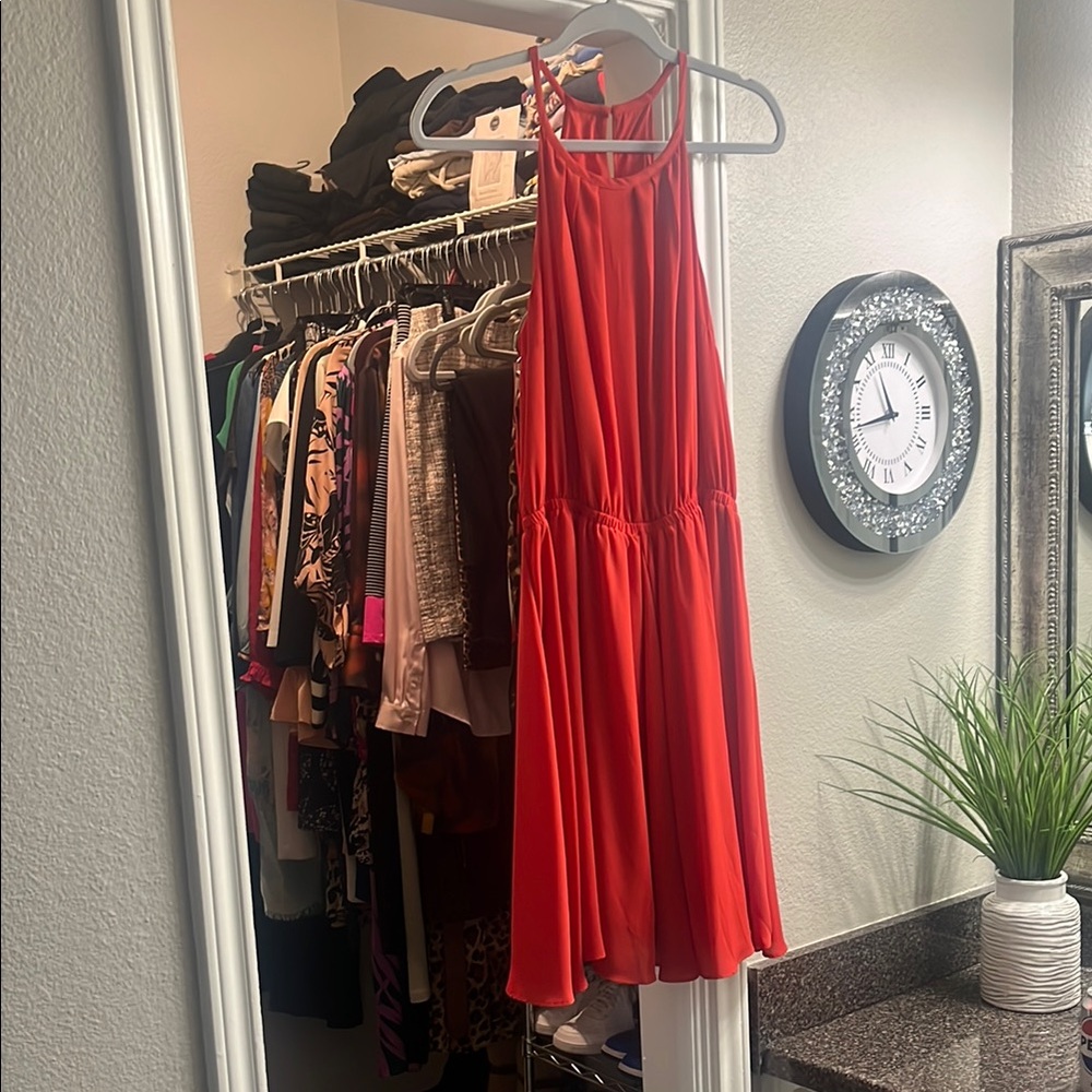 Banana Republic Coral Halter Sundress for Cocktail